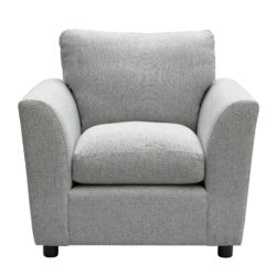 HOME Carter Fabric Chair - Light Grey